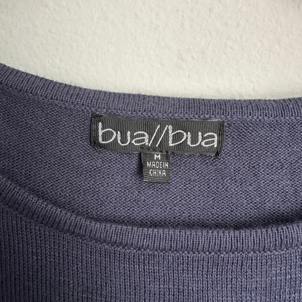 Bua/Bua Blue Football Cotton Knit Sweater Size Medium